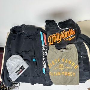 Black Hoodie ONLY troll clothing dirty hands clean money